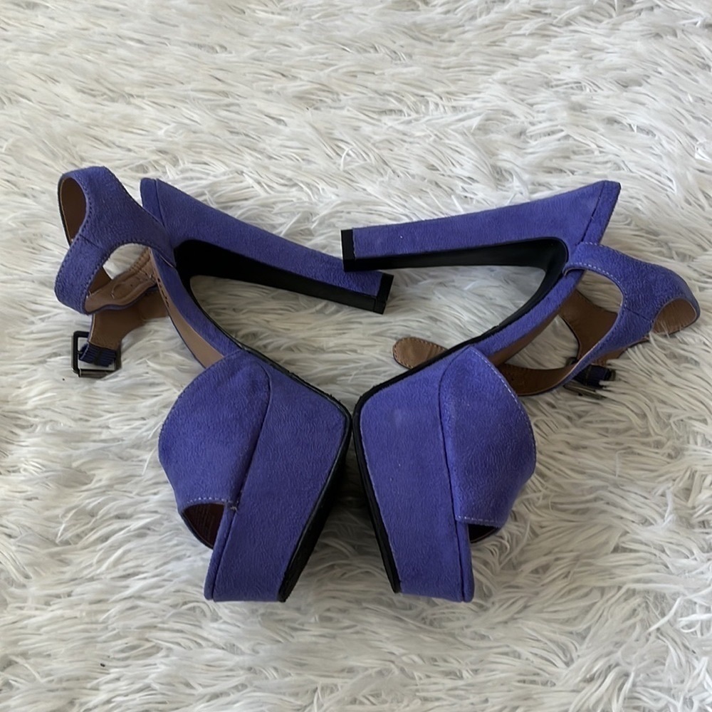 Candies Women’s heels Purple Suede Open-toe Platform size 7.5 M - Picture 5 of 13
